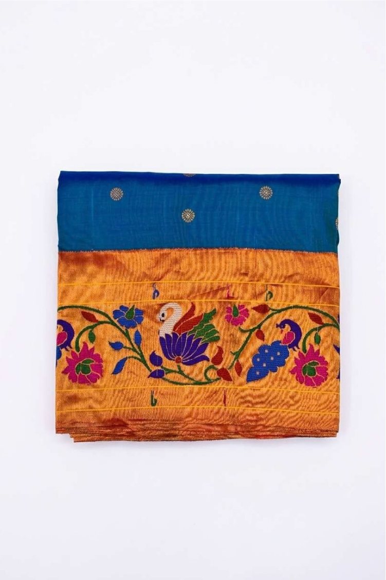 Pure Handloom Silk Turning Paithani