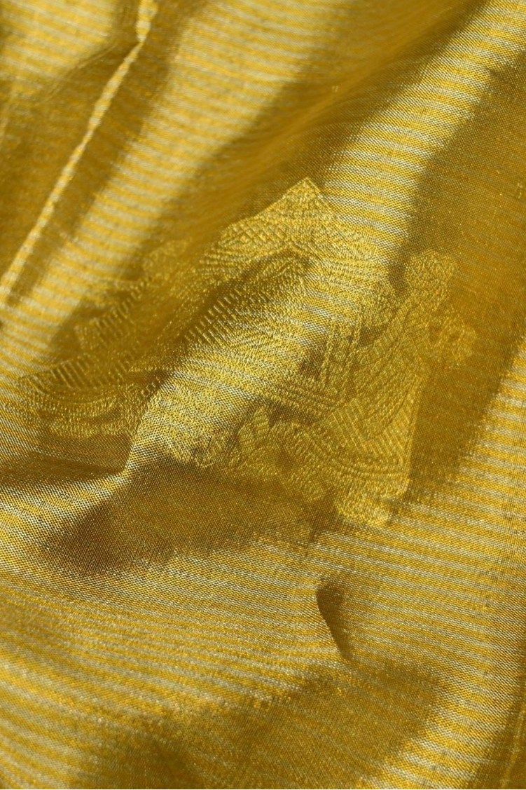 Pure Silk Golden Tissue Silk Saree