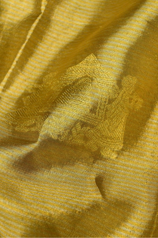 Pure Silk Golden Tissue Silk Saree
