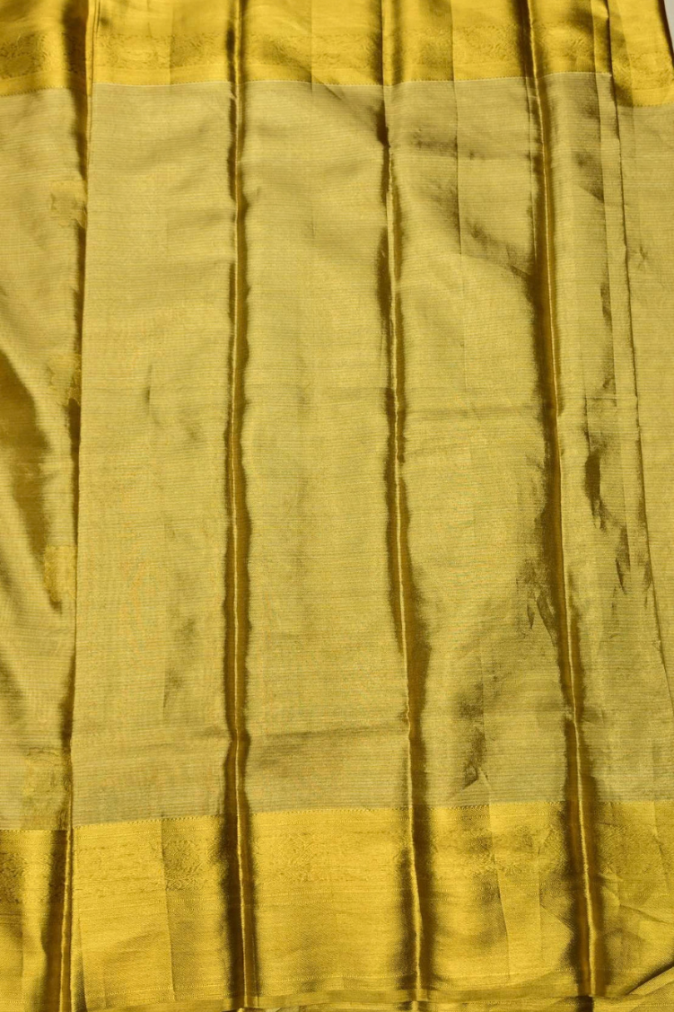Pure Silk Golden Tissue Silk Saree