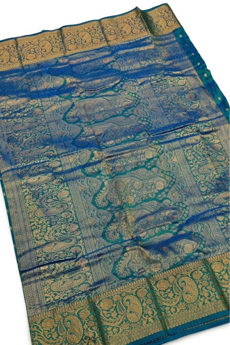 Semi Kanchi Butta Saree